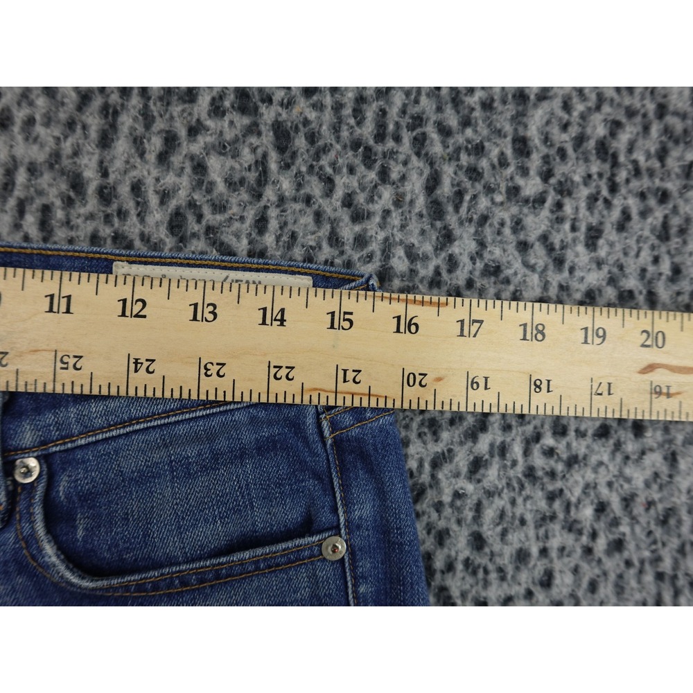 Rag & Bone Dre Slim Boyfriend Jeans Womens 27 Blue Raw Hem Distressed - Picture 7 of 14